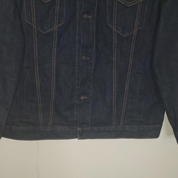 Mens Levi's Classic Denim Trucker Jacket (Red Tab) - Dark Wash (PC9 - 723340134) - Picture 3 of 14
